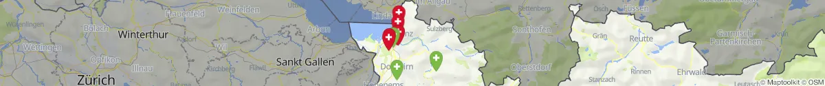 Map view for Pharmacies emergency services nearby Hohenweiler (Bregenz, Vorarlberg)